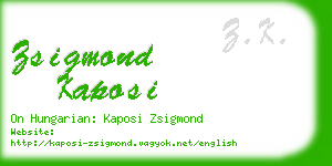 zsigmond kaposi business card